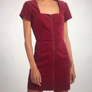 NWT intermix red Courtney corduroy dress